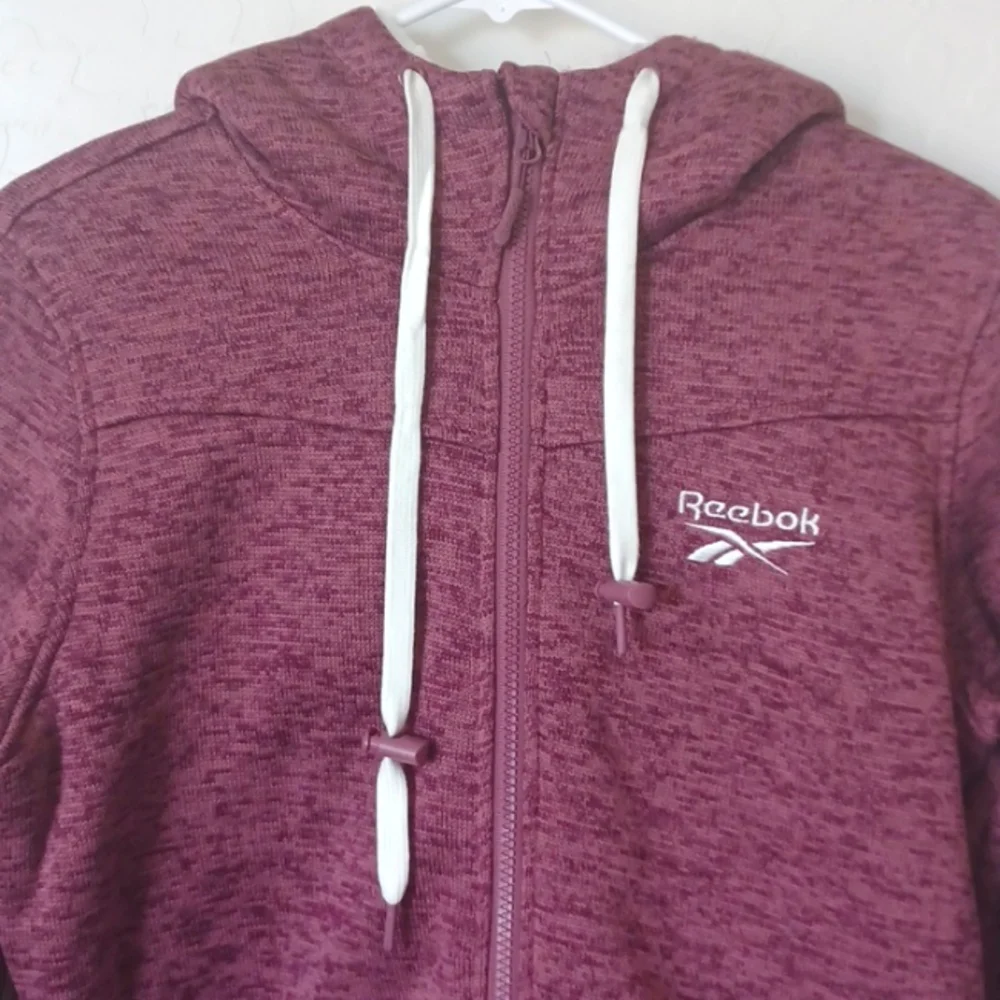 NWT Reebok Faux Fur Fleece Dusty Rose Womans Jacket Size Medium Full Zip Up - Picture 7 of 10